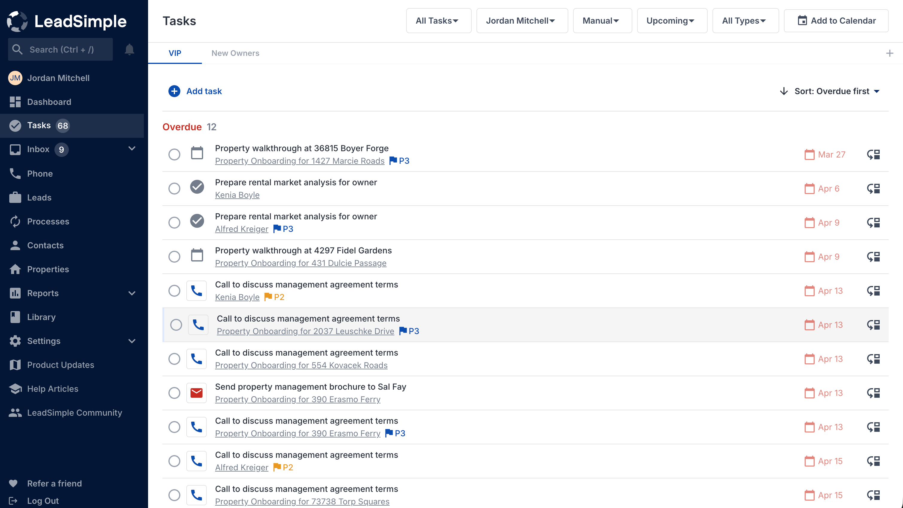 Tasks Preview